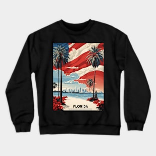 Florida United States of America Tourism Vintage Poster Crewneck Sweatshirt